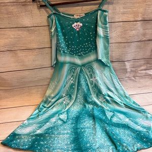 Little mermaid teal dress